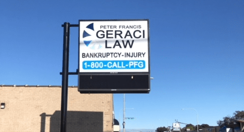 Geraci Law adds New Monument Sign in Evergreen Park,&nbsp;Illinois